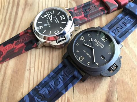 panerai blue camo strap|rubber straps for panerai watch.